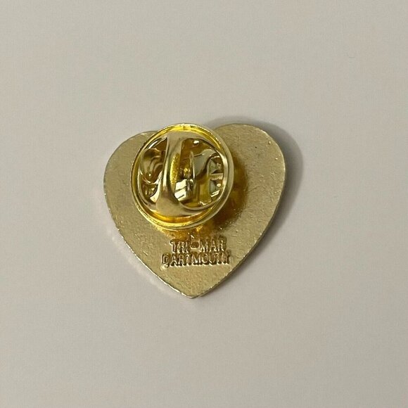 Vtg Tri Mar Dartmouth Pin Heart Shape PInback - Picture 4 of 9